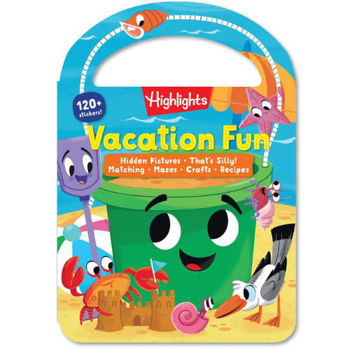 Vacation Fun: Kids Travel Activity Book for Ages 36 with Over 120 Stickers, Puzzles, Crafts and Games for Road Trips, Vacations