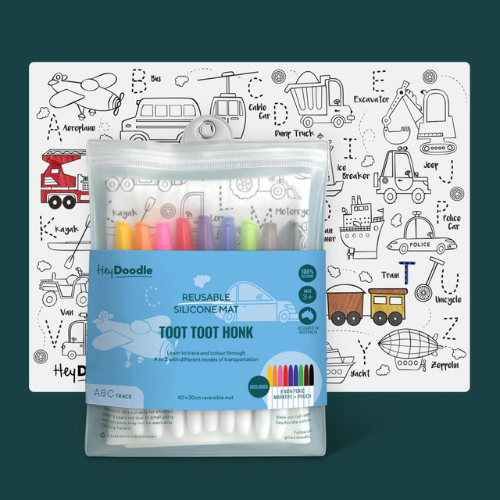 Toot Toot Honk Classic Coloring & Doodle Mat