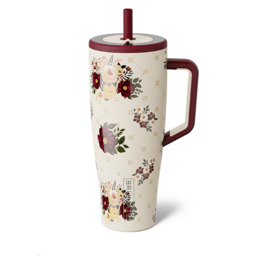 Heirloom Collection Quilted Florals Era Flip Straw Insulated Tumbler, 40 oz.