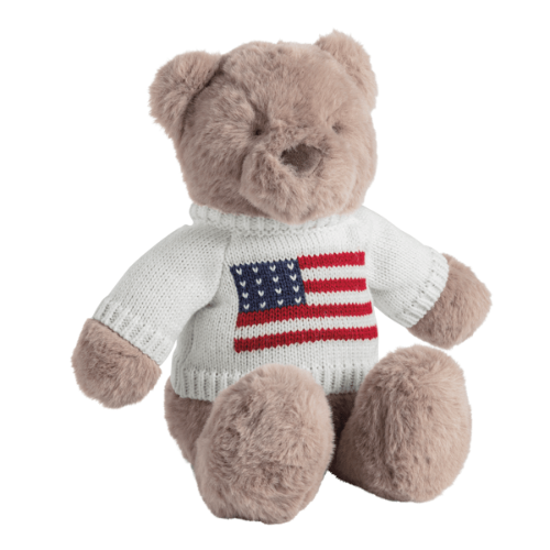 Kids USA Flag Sweater Liberty Plush Bear 12.5"