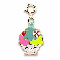 Charm It! - Gold Ice Cream Sundae Charm