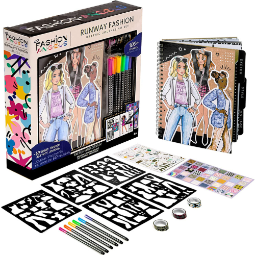 Fashion Angels Fashion Design Light Up Sketch Pad 12521 Light Up Tracing Pad  Includes USB Ultra Thin Tablet Includes Stencils and Stickers Recommended  for Ages 8 And Up